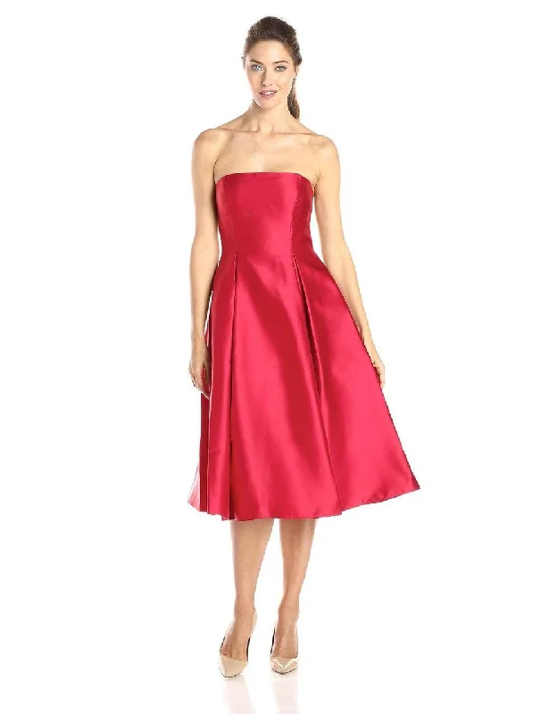 Latest Fashion Adrianna Papell - Strapless Tea Length Dress 41912150