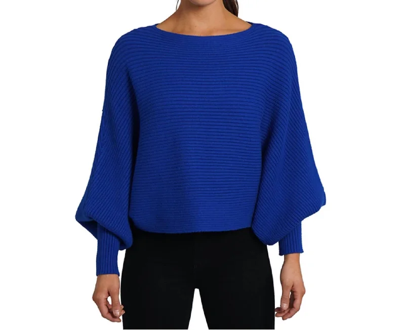 Best Online Clothing Boutiques Luann Dolman Sleeve Sweater In Royal Blue