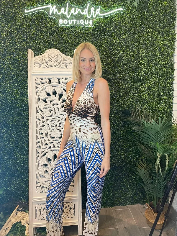 Trendy Attire For Her LIVING PROOF Multi Leopard Print Jumpsuit