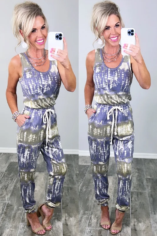 Dive Into Trendy Styles Tie Dye Jumpsuit