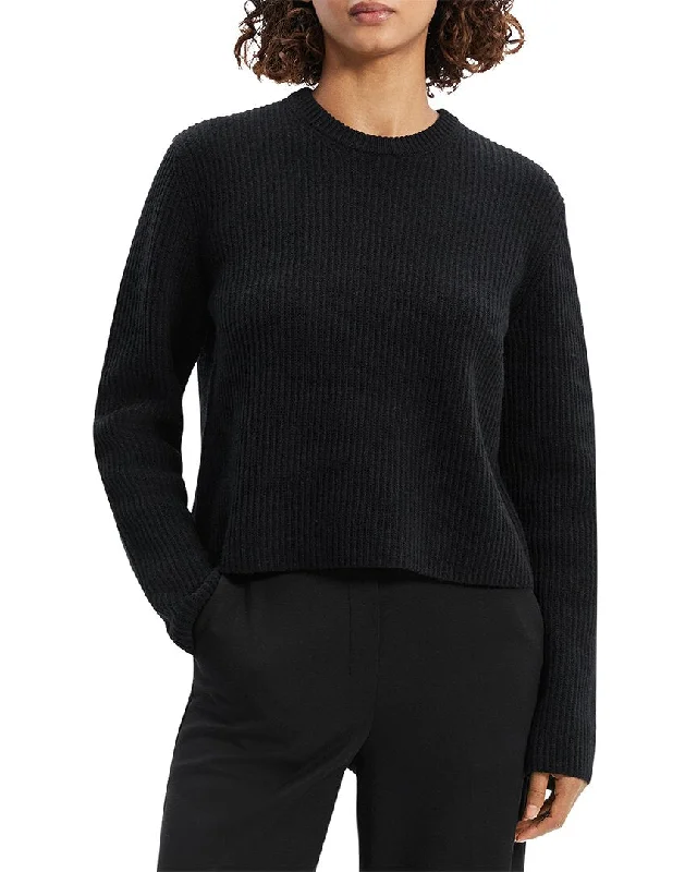 Wardrobe Upgrade Theory Boxy Wool & Cashmere-Blend Sweater