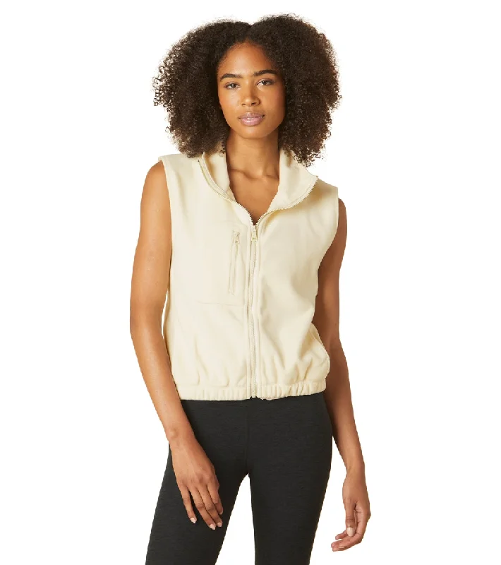 Casual Chic for Women Beyond Yoga Morning Walk Vest Cream