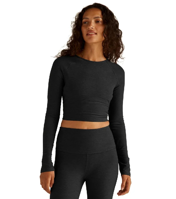 Clearance Sale Online Beyond Yoga Spacedye Enlighten Cropped Pullover Darkest Night