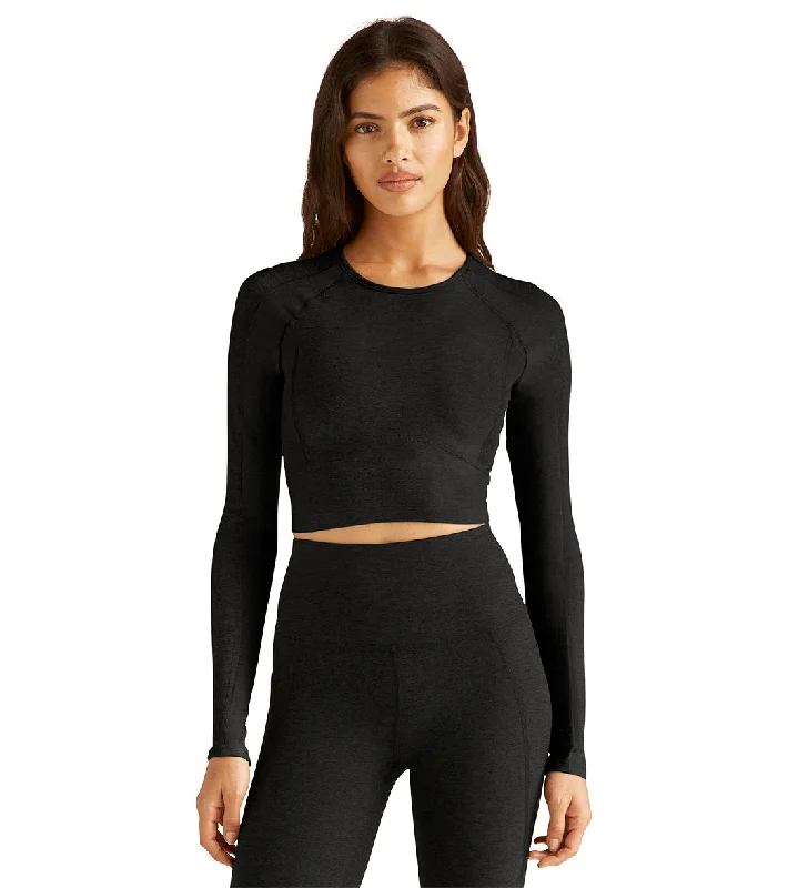 Online Boutiques Beyond Yoga Spacedye Vitality Pullover Darkest Night