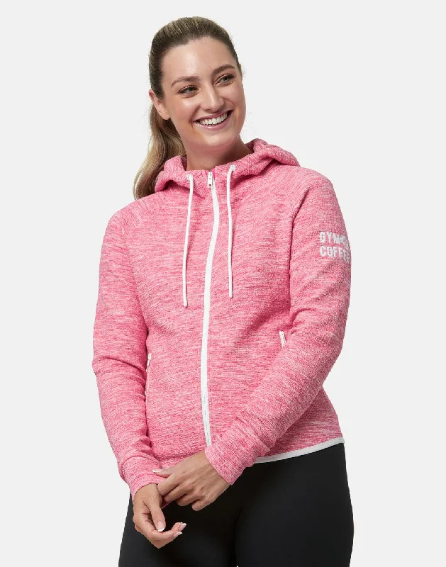 Chic Trends For The Fashion Savvy Pink Fleck Zip Hoodie