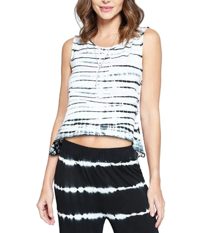 Sale Event, Prices Rock Yak & Yeti Crop Top Tie Dye Sleeveless Black