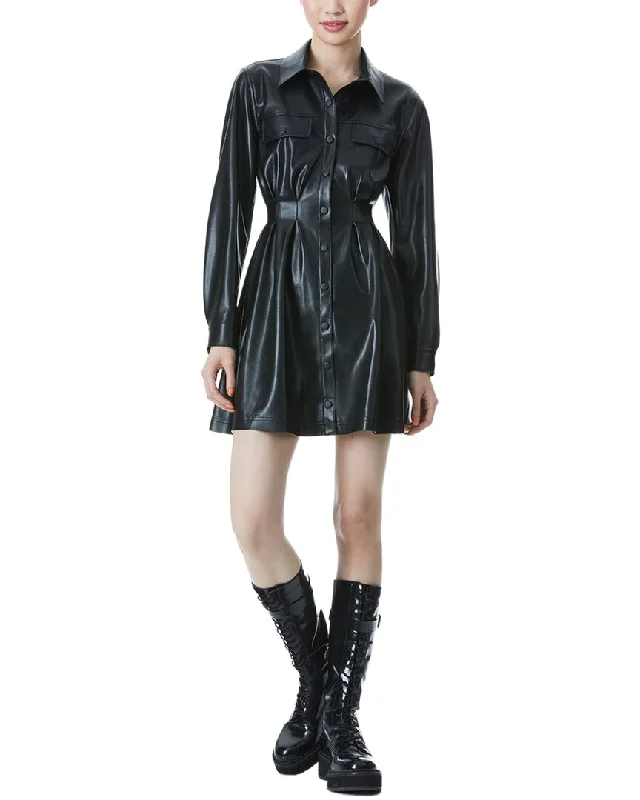 Crazy Discounts, Hurry Up alice + olivia Malina Placket Shirtdress