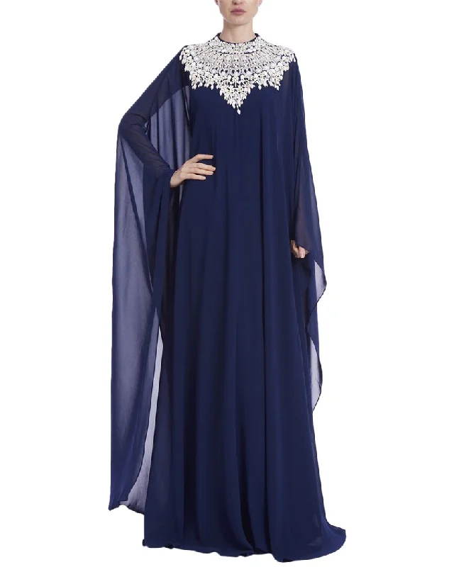 Affordable Online Boutique Badgley Mischka Bead Yoke Caftan Gown