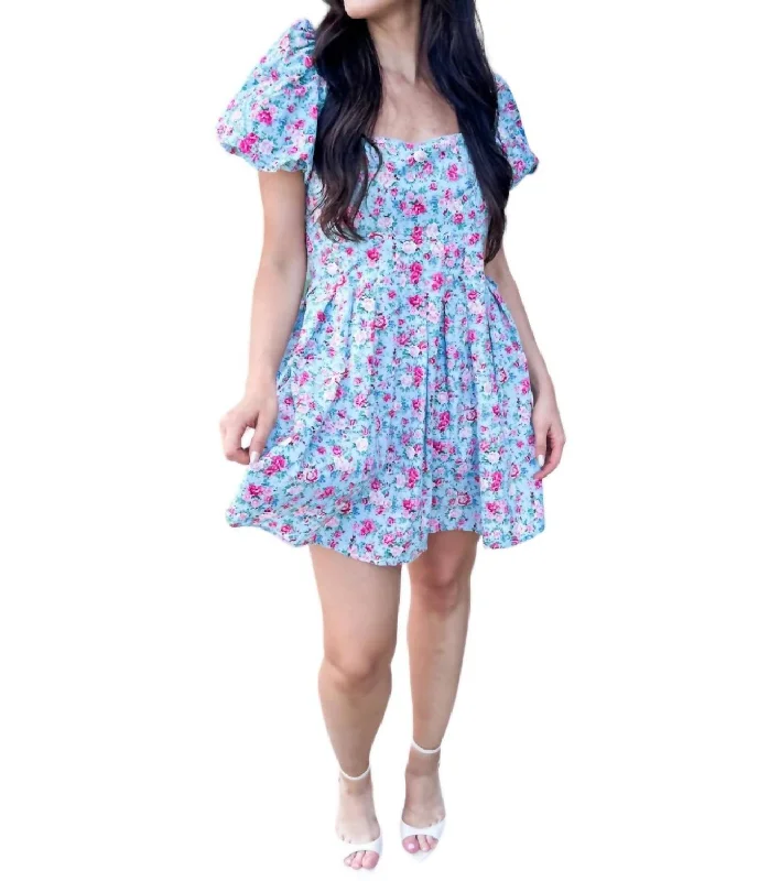 Trend Alert Finnie Mini Dress In Blue