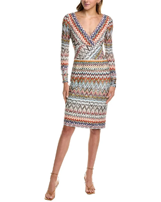 Must Haves Missoni V-Neck Wool-Blend Sheath Dress