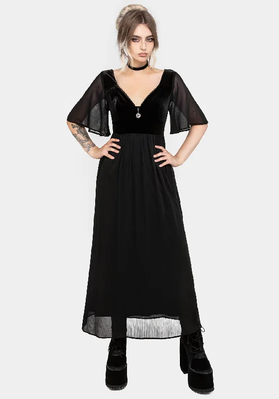 Modern Women's Apparel Oculist Chiffon Maxi Dress