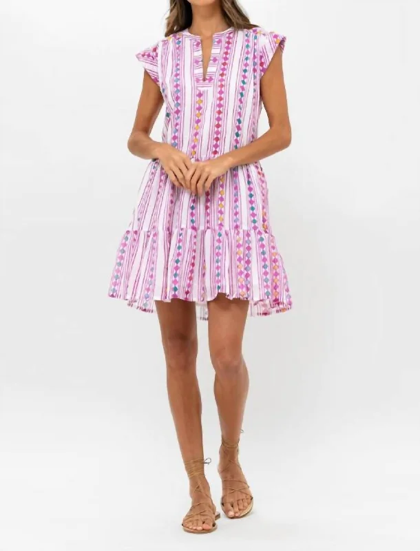 Absurdly Cheap Sale Roll Sleeve Dress In Trapeze Lilac