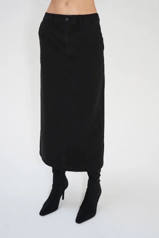 Seasonal Fashion Dara Twill Skirt - Black