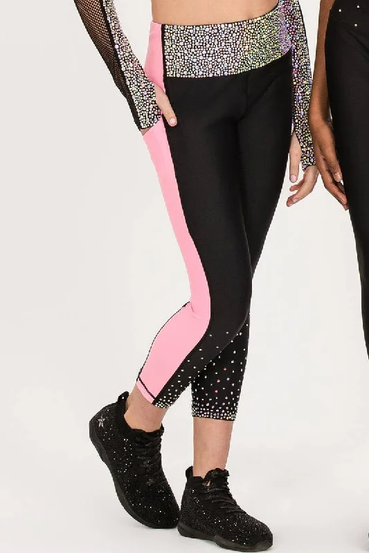 Women Clothing Dynamic Legging in Orchid Pink Crystal Couture