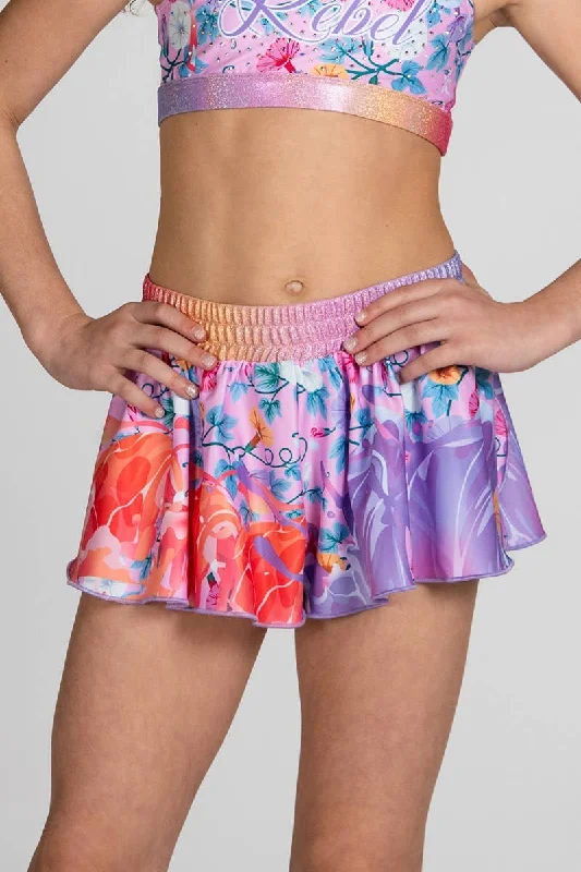 Chic Women's Clothing for Date Nights Flowy Athletic Short in Floral Fairytale