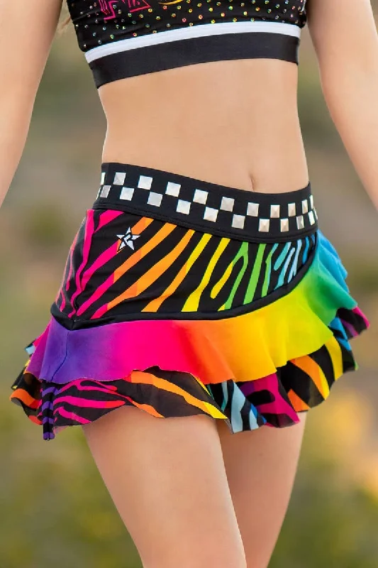 Daily Deals Funky Compression Short in Rainbow Vibes