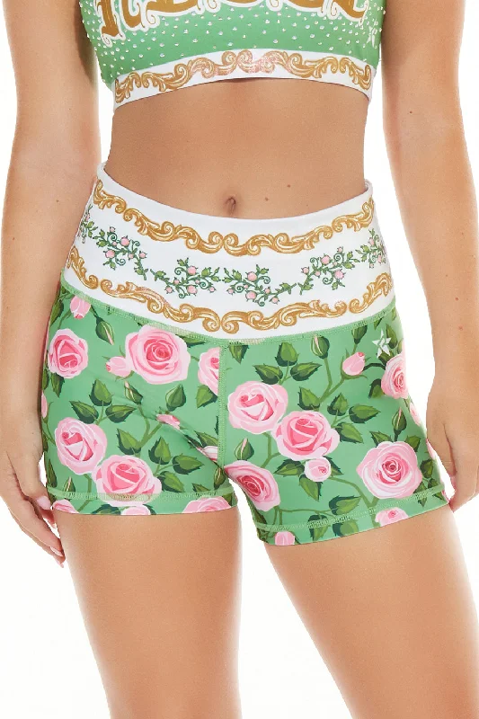 Plus Size Women's Fashion Green Goddess Short