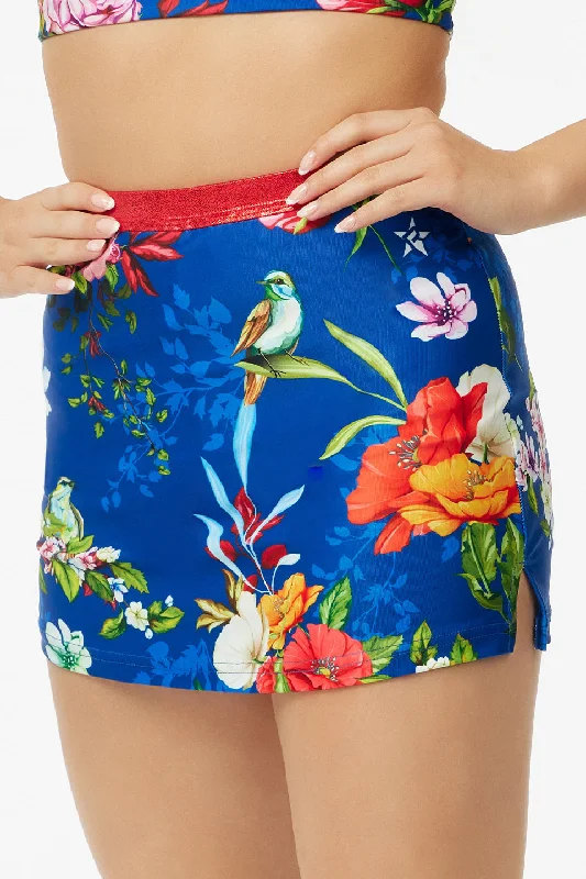 Classic Women's Clothing Styles High Rise Skirt in Tropical Floral