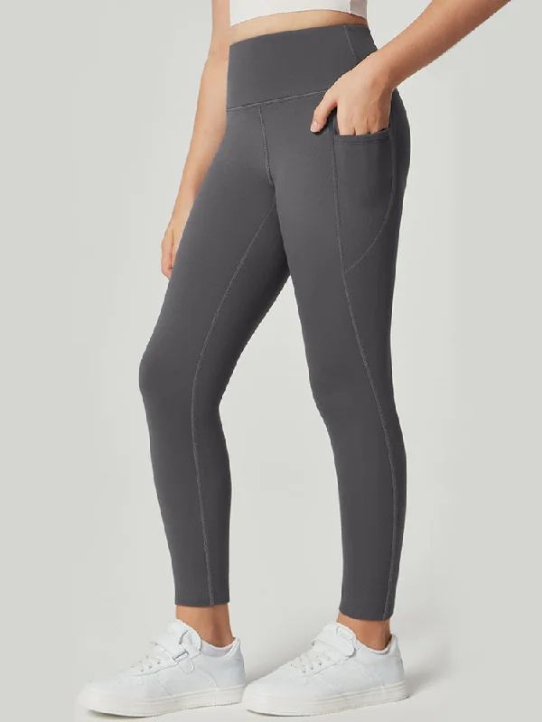 Effortless Style, Endless Impact IUGA HeatLab® Girls High Waisted Fleece Lined Leggings with Pockets