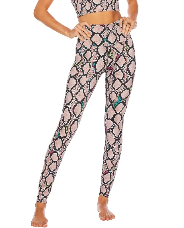 Ride The Style Wave Jeweled Python Legging By Beach Riot