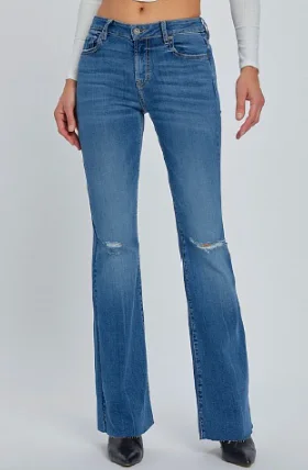 Additional Time-Limited Offers Low Rise Flare Jean in Medium Wash by Hidden Jeans