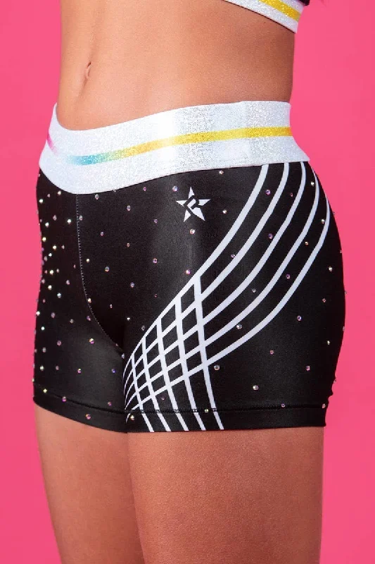 Big Sale Event Mid Rise Compression Short in Rainbow Wonder