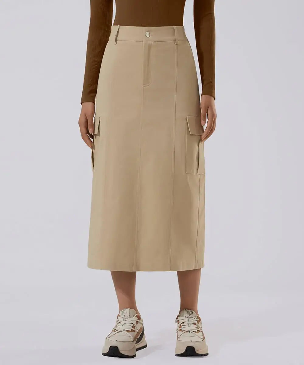 Day To Night Styles Flap Pocket Side Cargo Overskirt