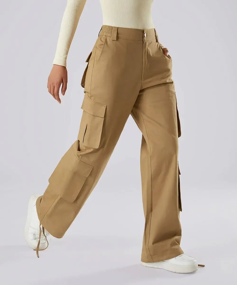 Casual Chic Flap Pocket Side Cargo Pants