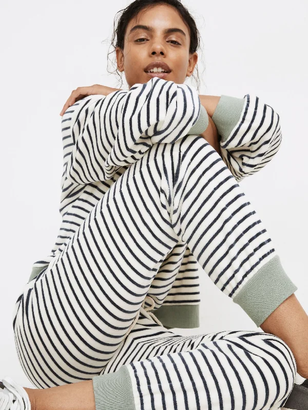 Must-Have Styles MWL Velour Stripe Sweatpants