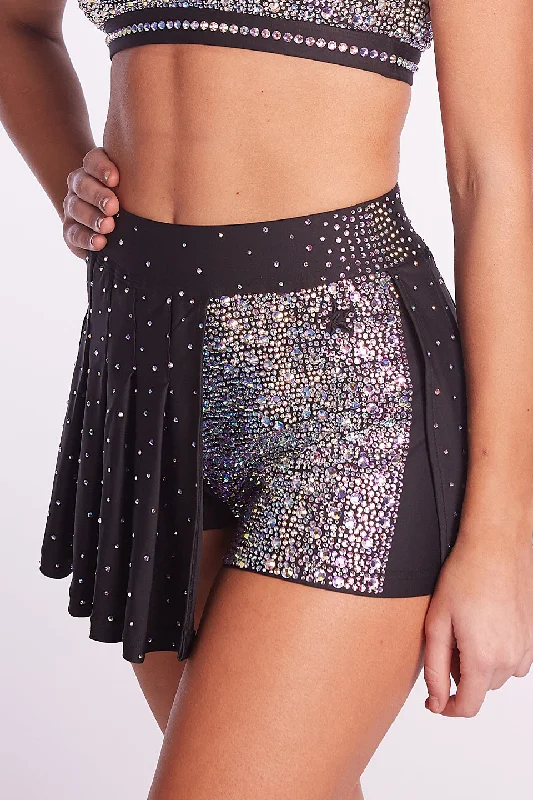 Innovate Your Wardrobe Crystal Couture Tactical Skirt in Black Laser